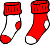 Red And White Socks Clip Art