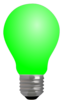 Light Bulb Full-green W/o Fillament Clip Art