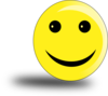 Smiley With Shadow Clip Art