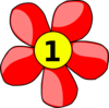 Counting Flower Clip Art