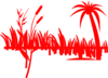 Red Palm Tree And Grass Clip Art
