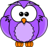 Purple Owl Cartoon Good Clip Art