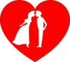 Heart With Couple Kissing Clip Art