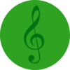 Green Music Pin Clip Art