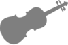 Small Silver Violin Clip Art