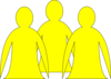 Abstract People Yellow Clip Art
