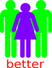 Boy And 2 Girls Stick Figure - Better Clip Art