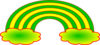 Rainbow With 2 Clouds Clip Art
