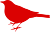 Red Bird Profile Clip Art
