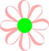 Pink And Green Daisy Clip Art