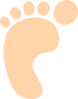 Orange Foot Clip Art