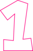 Number One Pink Clip Art
