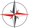 Red Gray Compass 5 Clip Art