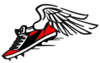 Red Winged Shoe Clip Art