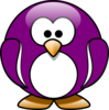 Dark Purple Pinguin Clip Art
