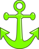 Lime Green Anchor Clip Art