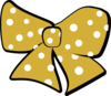 Gold Cheer Bow Clip Art