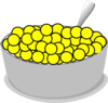 Bowl Of Yellow Cereal  Clip Art