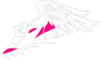 Pink Winged Shoe Clip Art