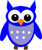 Blue Hoot Owl Clip Art