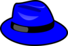 Blue Fedora Clip Art