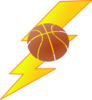 Basketball Lighting Bolt Clip Art