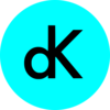 Dk Initials On Blue Clip Art