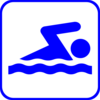 Swimming Icon Blue Clip Art