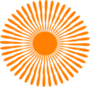 Round Orange Flower Clip Art