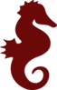 Red Seahorse Clip Art