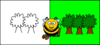 Bumblebee Calendar: Paint May Green Clip Art