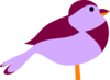 Little Purple Bird Clip Art