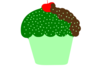 Verde Limon Cupcake Clip Art