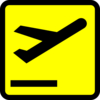 Airport Departure Logo Yellow Clip Art