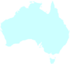 Australia Map Turquoise Clip Art