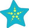 Teal Starfish Navy Honeydew Clip Art
