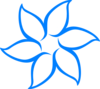 Blue Flower Outline Clip Art