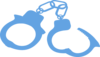 Large Handcuffs Light Blue Clip Art