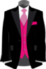 Pink Black Suit Clip Art