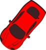 Red Car - Top View - 230 Clip Art