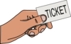 Hand Holding Ticket Clip Art