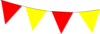 Red And Yellow Bunting Clip Art