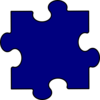 Dark Blue Puzzle Piece Clip Art