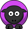 Sheep - Violet Purple Clip Art