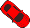 Red Car - Top View - 320 Clip Art