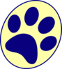 Pitt Panther Paw Print Clip Art