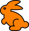 Orange Bunny Quilt Klh Clip Art