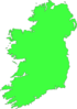 Outline Map Of Ireland Green Clip Art