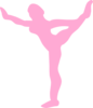 Stretching - Light Pink Clip Art