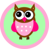 Pink Owl Tag Clip Art